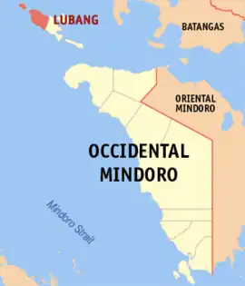 Lubang na Ocidental Mindoro  Coordenadas : 13°51'31"N, 120°7'22"E