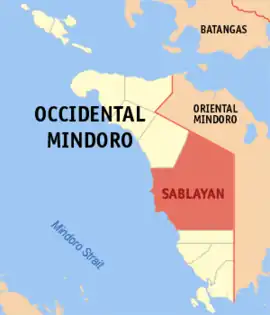 Sablayan na Ocidental Mindoro  Coordenadas : 12°50'34"N, 120°46'30"E