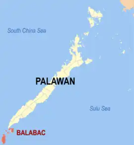 Balabac na Palauã Coordenadas : 7°59'N, 117°3'E