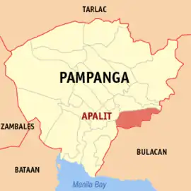 Apalit na Pampanga  Coordenadas : 14°56'58.42"N, 120°45'31.29"E