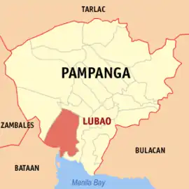 Lubao na Pampanga  Coordenadas : 14°56'N, 120°36'E