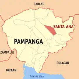 Santa Ana na Pampanga  Coordenadas : 15°5'38"N, 120°46'5"E
