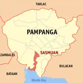 Sasmuan na Pampanga  Coordenadas : 14°56'10"N, 120°37'23"E