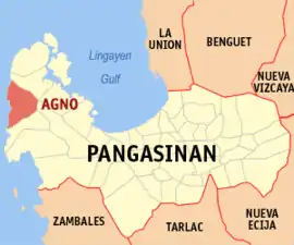 Agno na Pangasinan  Coordenadas : 16°6'57.91"N, 119°48'9.66"E