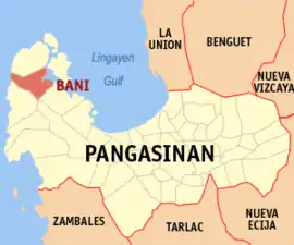 Bani na Pangasinan Coordenadas : 16°11'12.98"N, 119°51'33.01"E