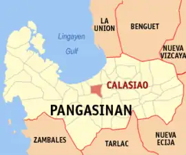Calasiao na Pangasinan Coordenadas : 16°1'N, 120°22'E