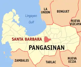 Santa Barbara na Pangasinan  Coordenadas : 16°0'11.02"N, 120°24'2.99"E