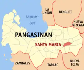 Santa Maria na Pangasinan  Coordenadas : 15°58'50.99"N, 120°42'1.01"E