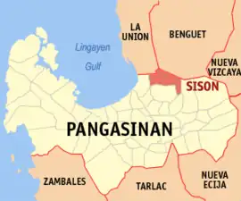 Sison na Pangasinan  Coordenadas : 16°10'N, 120°31'E
