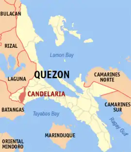 Candelaria na Quezon  Coordenadas : 13°55'52"N, 121°25'24"E