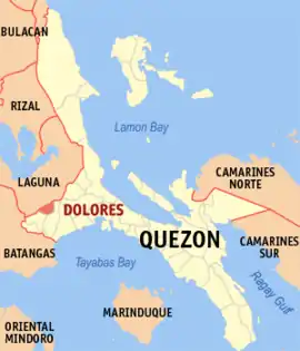 Dolores na Quezon  Coordenadas : 14°0'56.5"N, 121°24'4.0"E