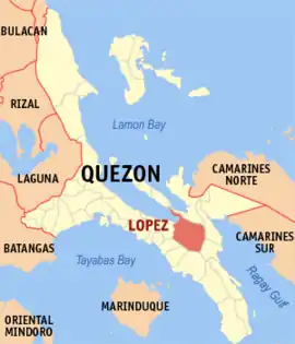 Lopez na Quezon Coordenadas : 13°53'2.40"N, 122°15'37.44"E