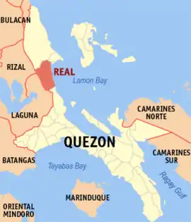 Real na Quezon Coordenadas : 14°40'N, 121°36'E