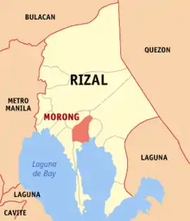 Morong na Rizal  Coordenadas : 14°30'43"N, 121°14'20"E