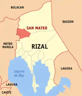 San Mateo na Rizal  Coordenadas : 14°41'48.98"N, 121°7'18.98"E