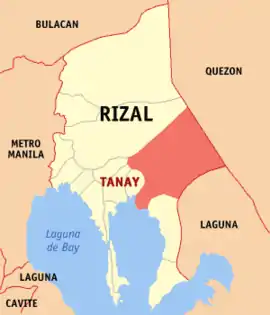 Tanay na Rizal  Coordenadas : 14°29'49.99"N, 121°17'11.00"E