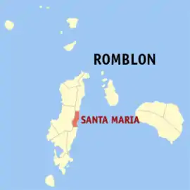 Santa Maria na Romblon  Coordenadas : 12°26'30.01"N, 122°6'15.01"E