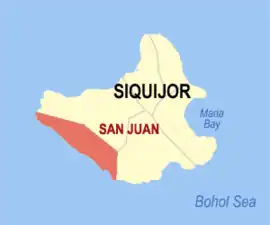 San Juan na Siquijor Coordenadas : 9°9'32"N, 123°29'38"E