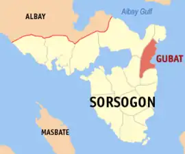 Gubat na Sorsogon  Coordenadas : 12°55'8"N, 124°7'23"E