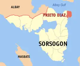 Prieto Diaz na Sorsogon  Coordenadas : 13°2'27"N, 124°11'35"E