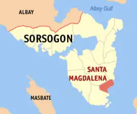 Santa Magdalena na Sorsogon  Coordenadas : 12°38'56"N, 124°6'30"E
