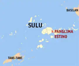 Panglima Estino na Sulu  Coordenadas : 5°58'N, 121°12'E