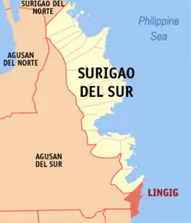 Lingig na Surigao do Sul  Coordenadas : 8°2'16.99"N, 126°24'45.59"E