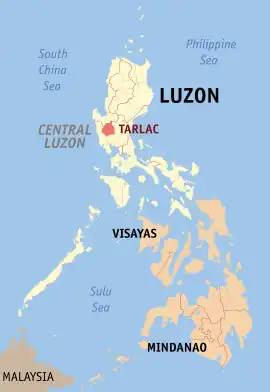 Tarlac na Luzon Central Coordenadas : 15°30'N, 120°30'E
