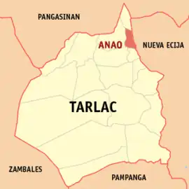 Anao na Tarlac Coordenadas : 15°43'49.39"N, 120°37'35.09"E