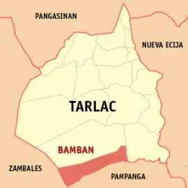 Bamban na Tarlac  Coordenadas : 15°16'27"N, 120°34'1"E