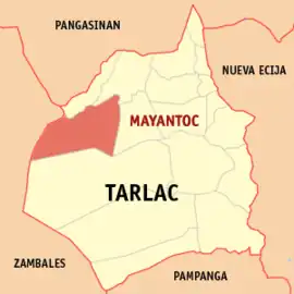 Mayantoc na Tarlac  Coordenadas : 15°37'13"N, 120°22'39"E