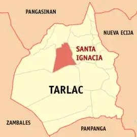 Santa Ignacia na Tarlac Coordenadas : 15°37'N, 120°26'E