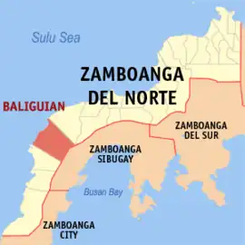 Baliguian na Zamboanga do Norte  Coordenadas : 7°48'31.85"N, 122°8'42.65"E