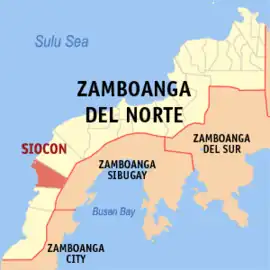 Siocon na Zamboanga do Norte  Coordenadas : 7°42'24"N, 122°8'10"E
