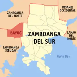 Bayog na Zamboanga do Sul  Coordenadas : 7°50'50.66"N, 123°2'32.13"E