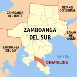 Dimataling na Zamboanga do Sul  Coordenadas : 7°31'47"N, 123°21'58"E