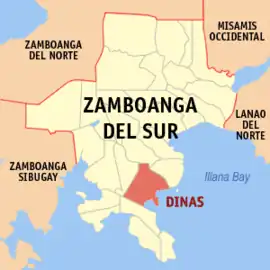 Dinas na Zamboanga do Sul  Coordenadas : 7°36'58.000"N, 123°20'16.000"E