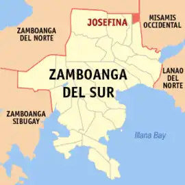 Josefina na Zamboanga do Sul Coordenadas : 8°12'52"N, 123°32'38"E