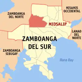 Midsalip na Zamboanga do Sul  Coordenadas : 8°1'58"N, 123°18'53"E