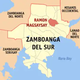 Ramon Magsaysay na Zamboanga do Sul  Coordenadas : 8°0'19.000"N, 123°29'13.000"E