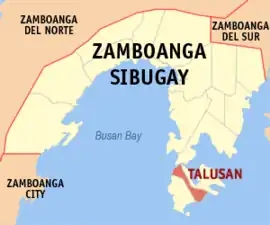 Talusan na Zamboanga Sibugay  Coordenadas : 7°25'34.72"N, 122°48'30.25"E