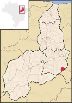 Localização de Acauã no Piauí