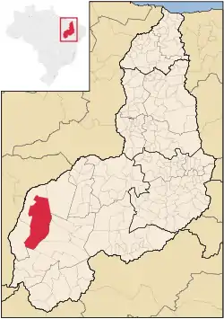 Localização de Baixa Grande do Ribeiro no Piauí