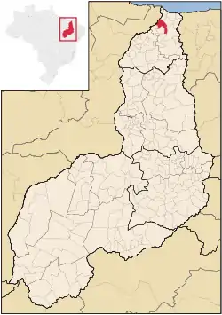 Localização de Buriti dos Lopes no Piauí