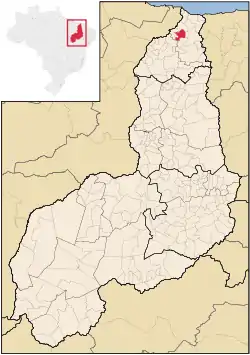 Localização de Caxingó no Piauí