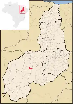 Localização de Colônia do Gurgueia no Piauí