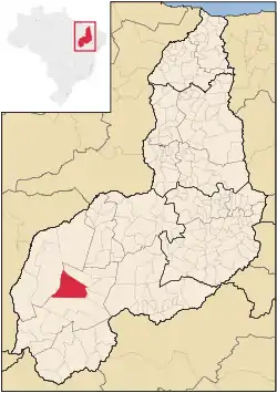 Localização de Currais no Piauí