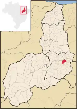 Localização de Jaicós no Piauí