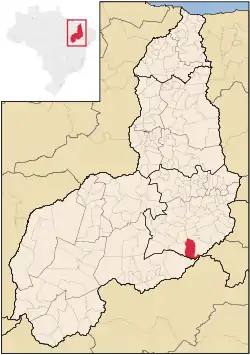 Localização de Lagoa do Barro do Piauí no Piauí