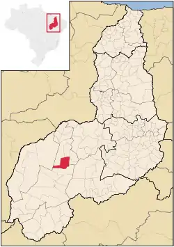 Localização de Manoel Emídio no Piauí